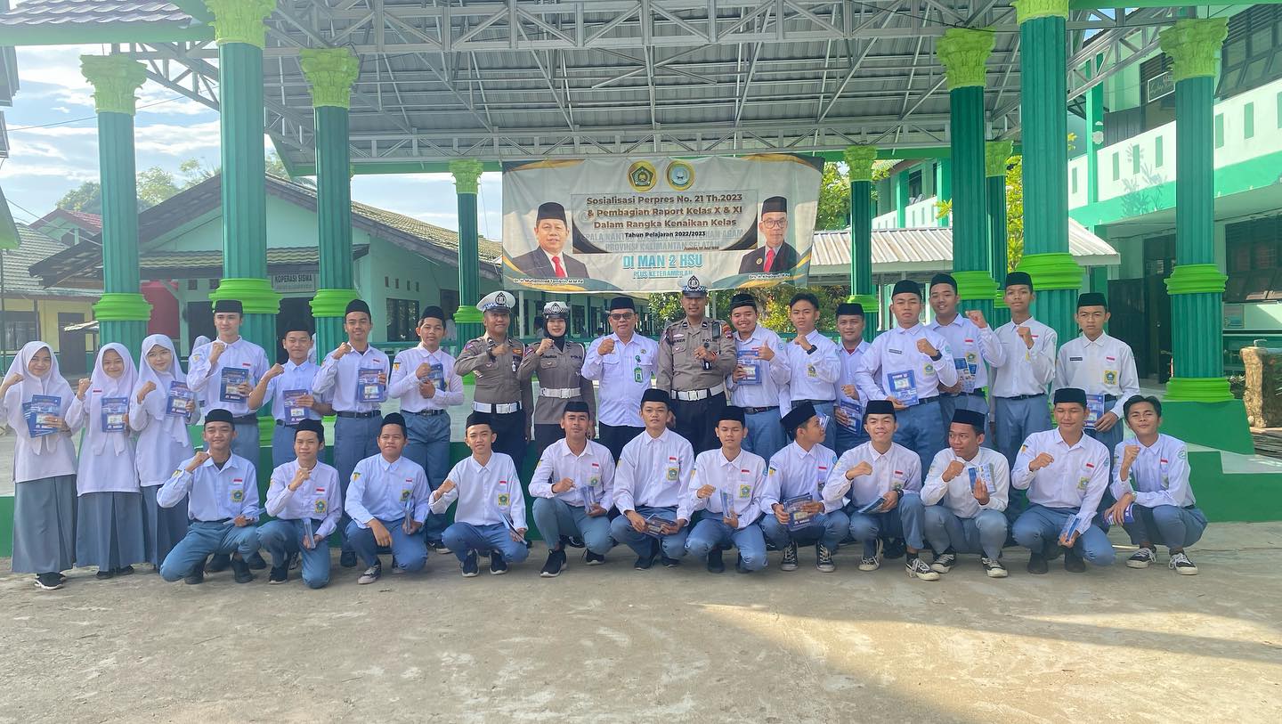 Siswa MAN 2 HSU Dapatkan Sosialisasi Operasi Zebra Oleh Polres HSU