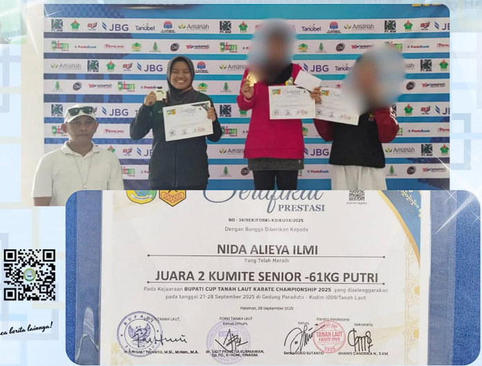 SISWA MAN 2 HSU RAIH KEJUARAAN BUPATI CUP TANAH LAUT, KARATE CHAMPIONSHIP 2025