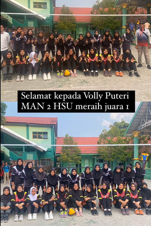 Tim Volly MAN 2 HSU berhasil meraih juara 1 pada HAB Kemenag ke 78 Tahun 2024
